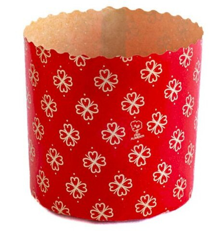 Форма для кулича 90*90 мм Клевер на красном