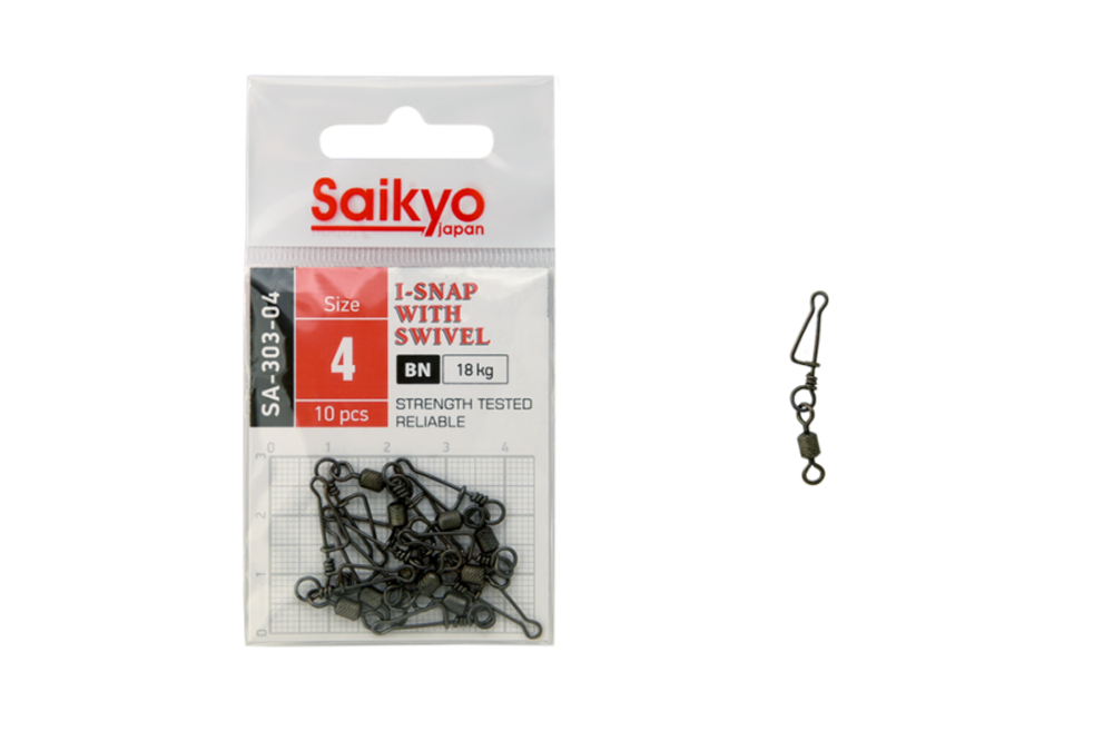 Вертлюг с застежкой Saikyo SA-303-04 - 10 шт