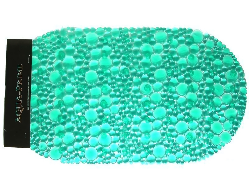 Коврик 67*38см "Линза" противоскользящий, бирюзовый