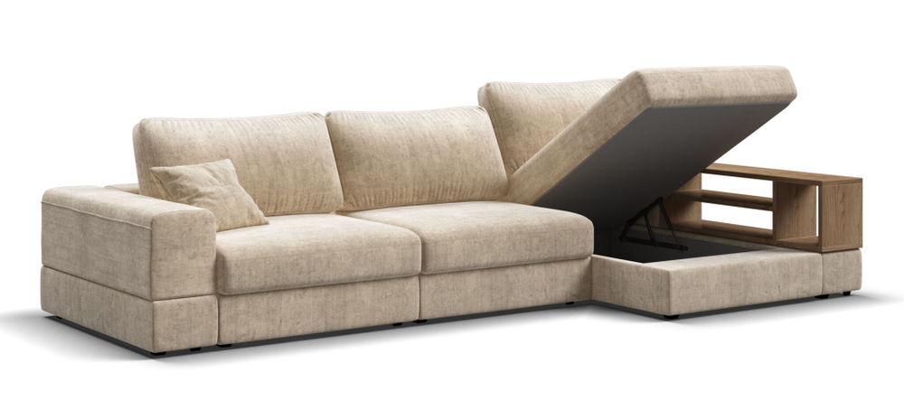 Угловой диван-кровать BOSS MODOOL XL шенилл Gloss беж