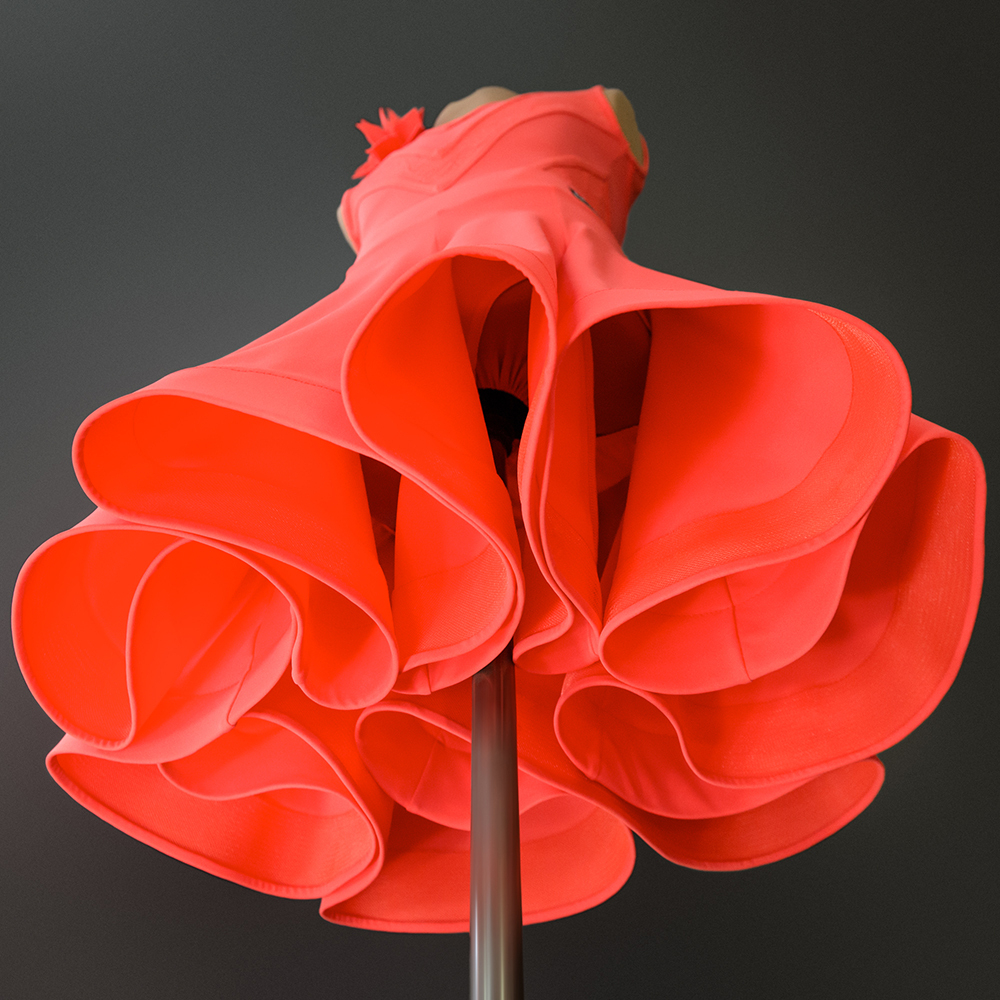 Laura 28-01-01-C | Платье годе для спортивных бальных танцев | Vasileva Dance