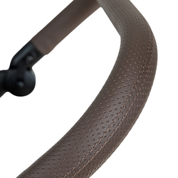 Детская коляска Roan Sol Vintage Luxury 2.0 3 в 1 с автокреслом Tutis Elo Lux EduSky Black PIX/55/D Pixel/Dark/Nickel/руч.Cappuccino