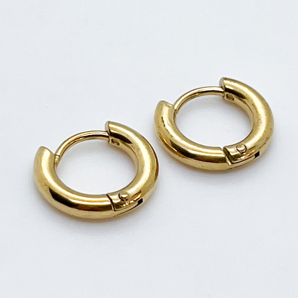 Швензы Конго, сталь, цвет золото, размер 13*2,5 мм, цена за пару