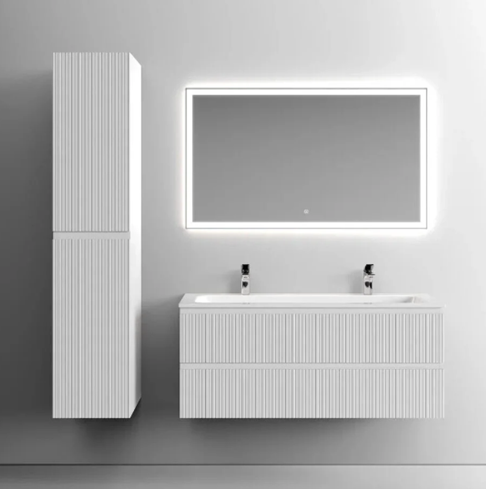 Тумба подвесная SANCOS Snob T 1195х445х500, c двумя ящиками оснащенными доводчиками, Bianco, арт.SNT120W