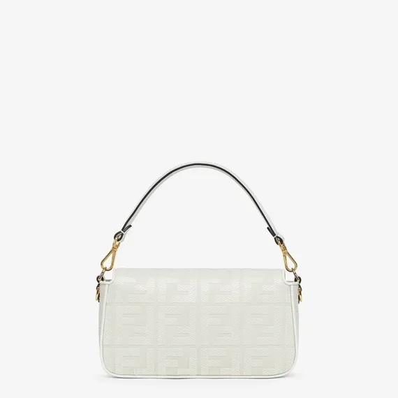 Сумка через плечо Fendi Baguette с логотипом FF белый