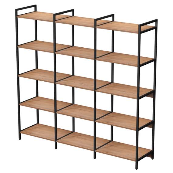 10ССТ.5.600 Стеллаж средний тройной 5 полок (1760*400*1704)