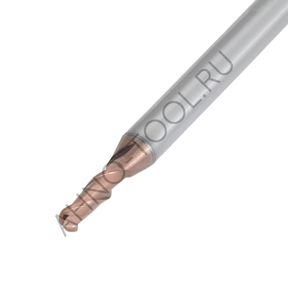 Фреза монолитная твердосплавная BRGM-2B-R2.0S HRC55 AHNO