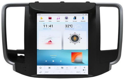Магнитола для Nissan Teana 2008-2013 (монохром экран) - Carmedia ZF-1126-Q6 вертикальный экран в стиле "Тесла" на Android 11, 8Гб+128Гб, CarPlay, 4G SIM-слот