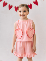 Костюм с сердечками, Розовый