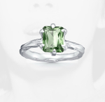 кольцо mireille с зеленым аметистом