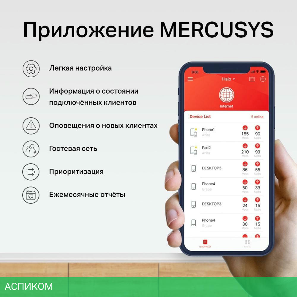 Wi-Fi система Mercusys HALO H70X 2-pack