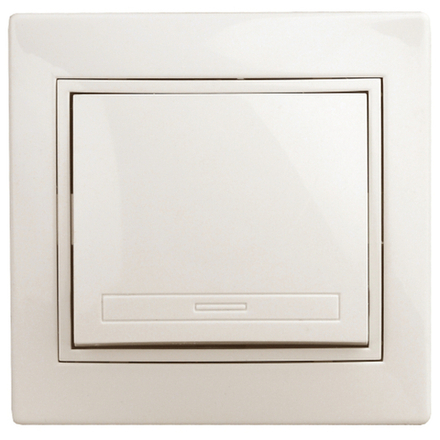 Кнопка Intro Plano 1-109-02 включения 10А-250В, IP20, СУ, Plano, слоновая кость