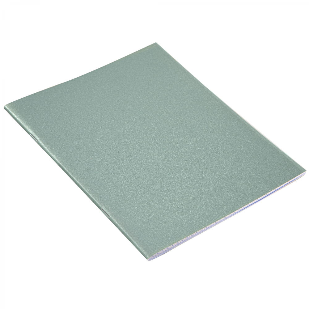 Тетрадь 48л., А5, клетка, Alingar "Мятный", скрепка, дизайнерский картон, глиттерное напыление, блок офсет, 100 % белизна