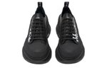Alexander McQueen Tread Slick Low Lace Up Canvas Graffiti "Black White"