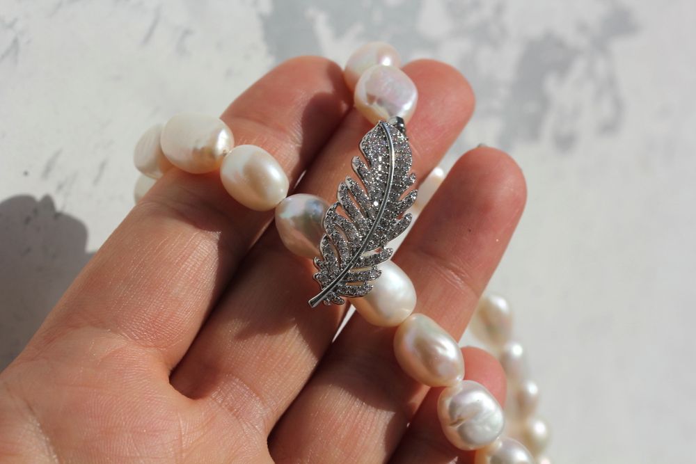 Роскошное колье-трансформер из барочного жемчуга