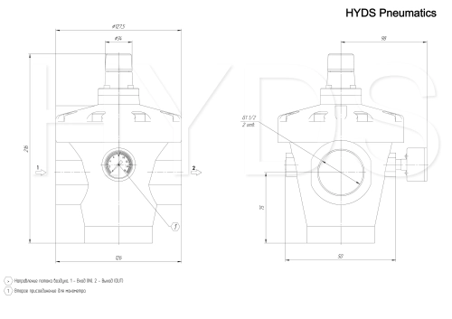 AR8000-14 Магистральный регулятор давления G1 1/2, 10 бар