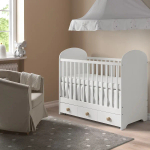 Кровать для новорожденных - IKEA GONATT, 60x120 см, белый, ГУНАТ ИКЕА