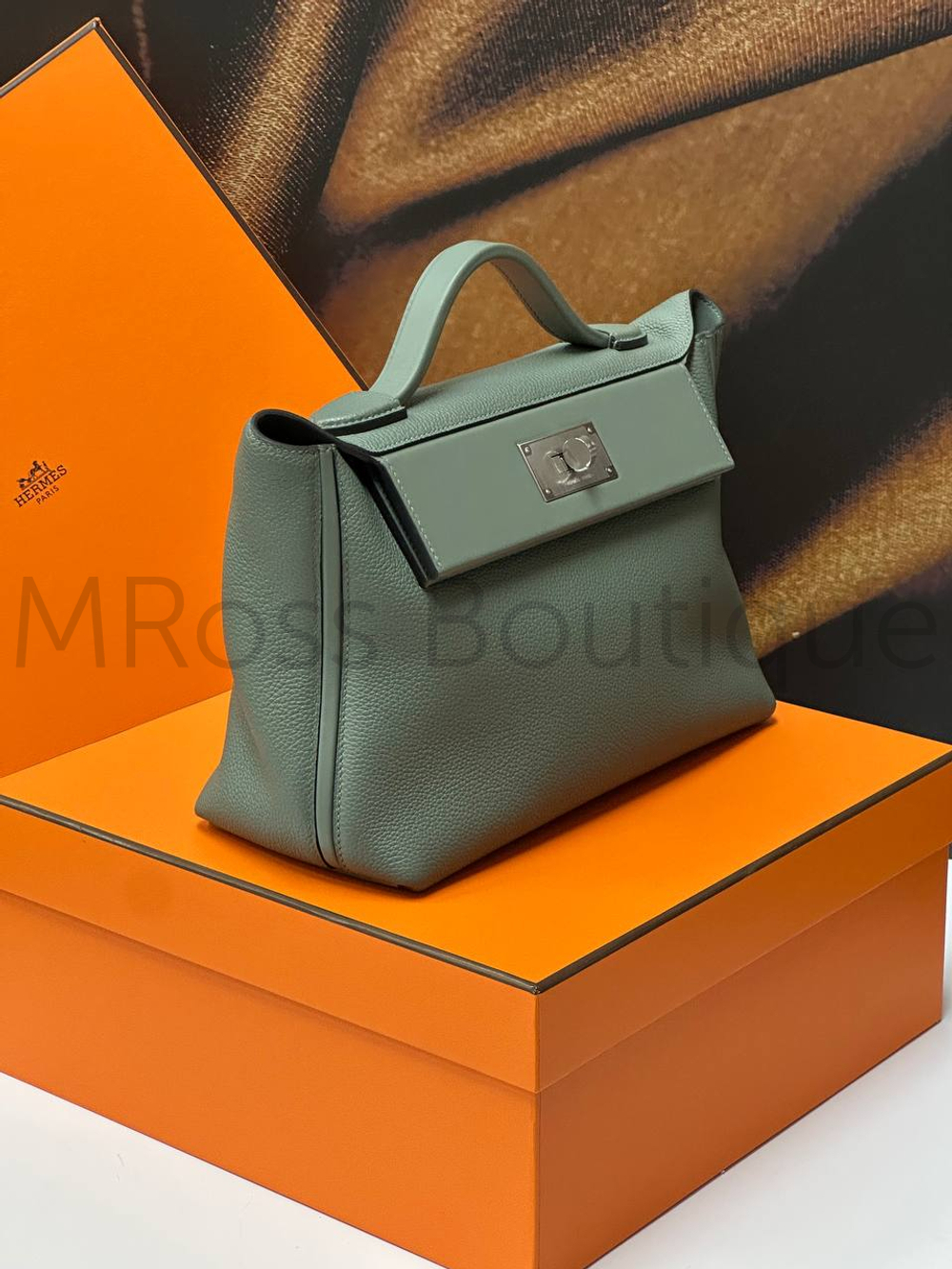 Женская сумка Hermes цвета хаки