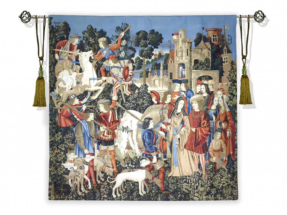 Гобеленовое панно Охота на единорога 145х145 см