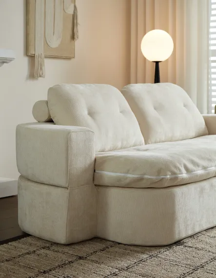 Диван Claude, жемчужный