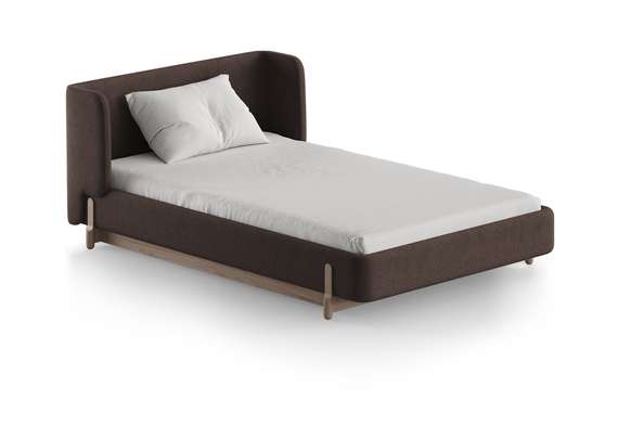 Кровать Basic спальное место 120*200 см (шоколад, твид)