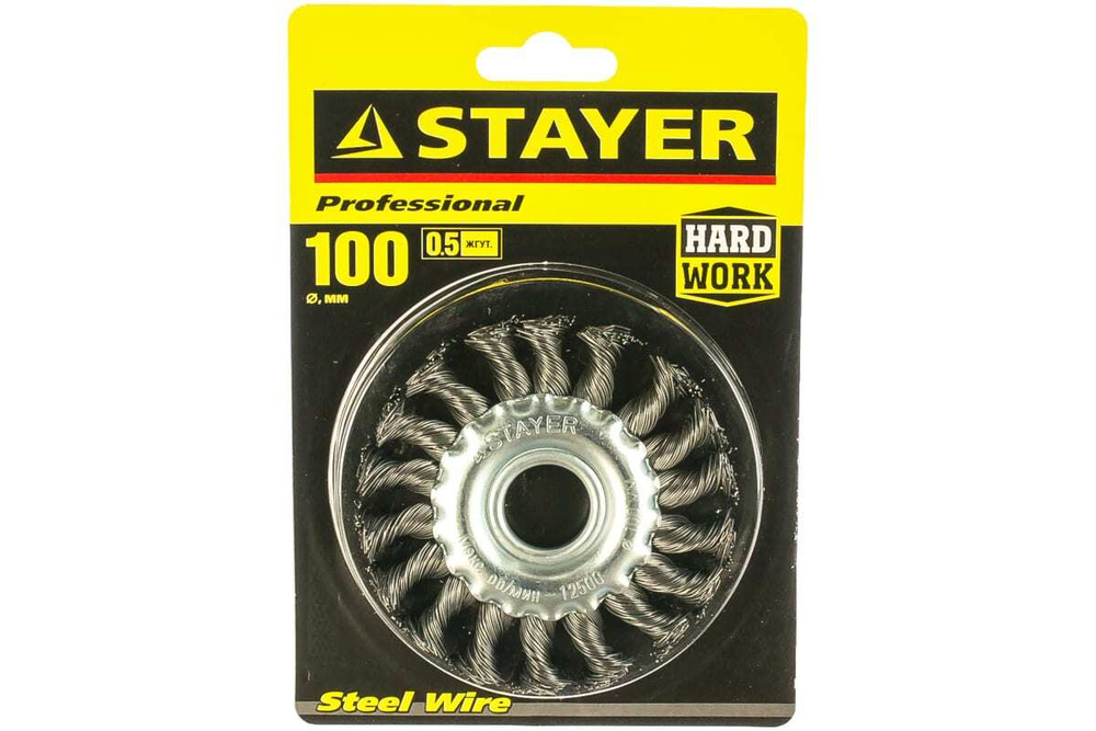Щетка дисковая для УШМ (100 мм; 22.2 мм) STAYER 35120-100