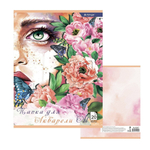 Бумага для акварели Alingar, формат А4, 20 листов, альбом-папка, серия "Девушка в цветах"