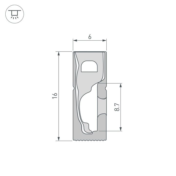 Профиль Arlight WPH-Flex-0616-Side-S9-5M Full Black 045842
