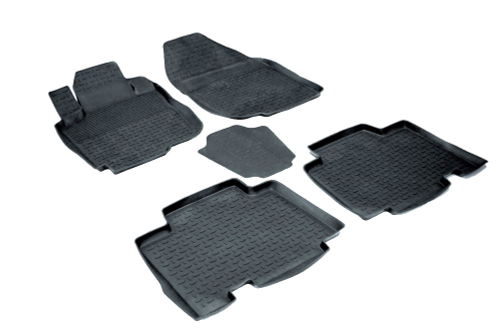 Резиновые коврики с высоким бортом для Toyota RAV4 III L 2008-2012 Seintex.01297