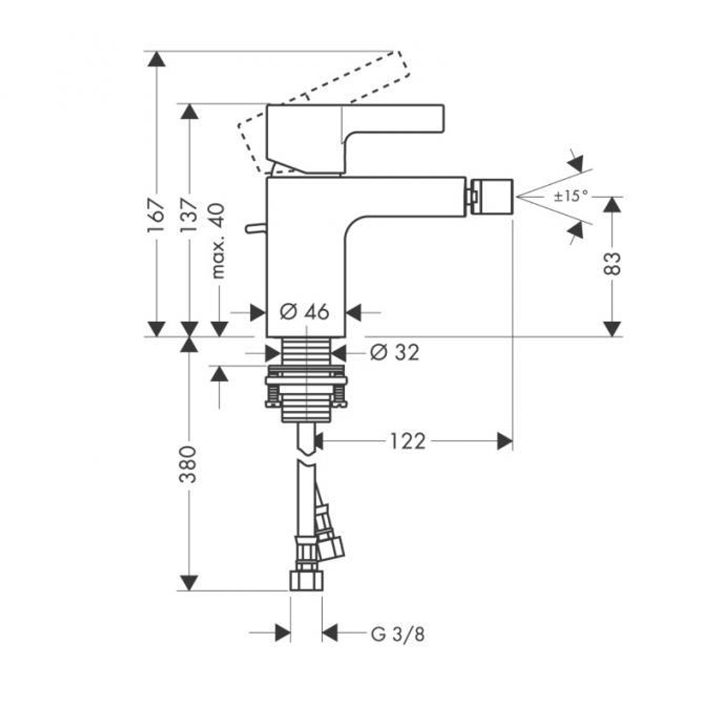 Смеситель для биде Hansgrohe Metris S 31261000