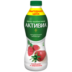 Биойогурт Активиа питьевая Клубника-земляника 670 гр