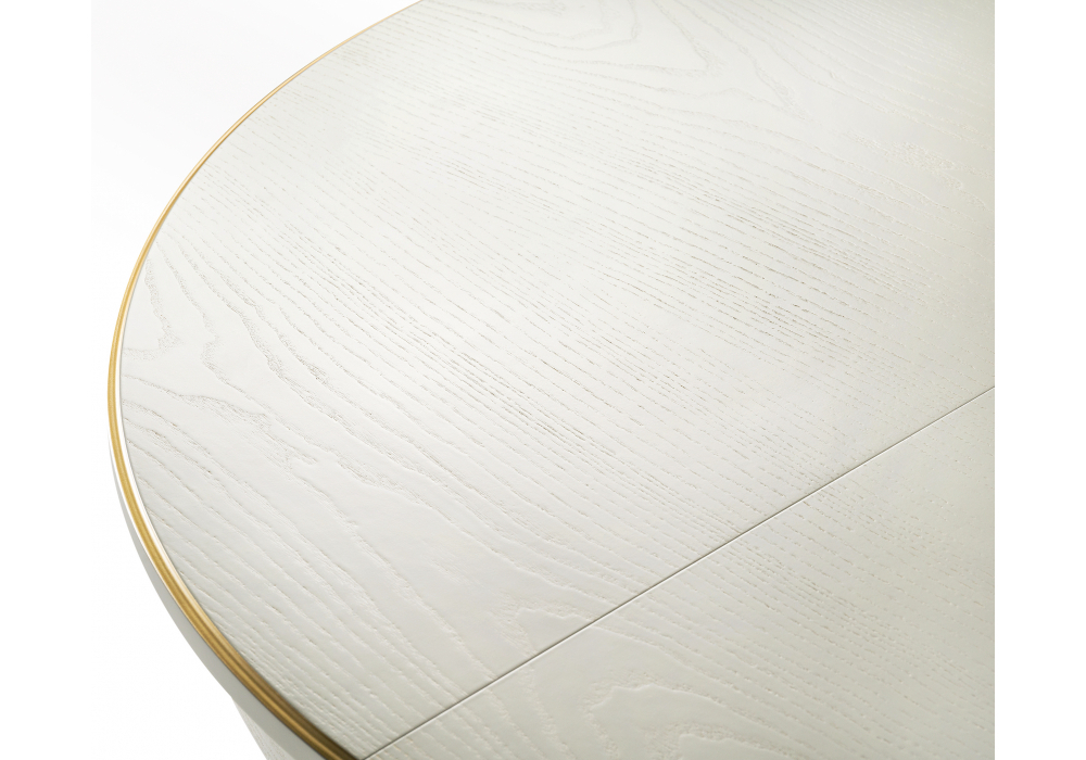 Стол деревянный Woodville Дорсет молочный, золото