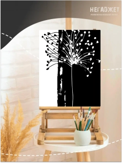 Картина по номерам черно-белая