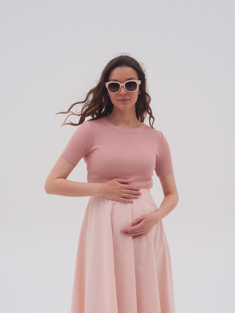 Футболка вязаная