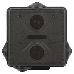 Распаячная коробка ЭРА KOR-80-80-50-7g-B открытой установки черная 80х80х50мм с гермовводами 7 вх. IP54