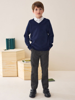 Брюки школьные узкие для мальчика Next 409-316, Серый