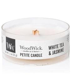 Белый чай и жасмин, ароматическая свеча мини, WoodWick