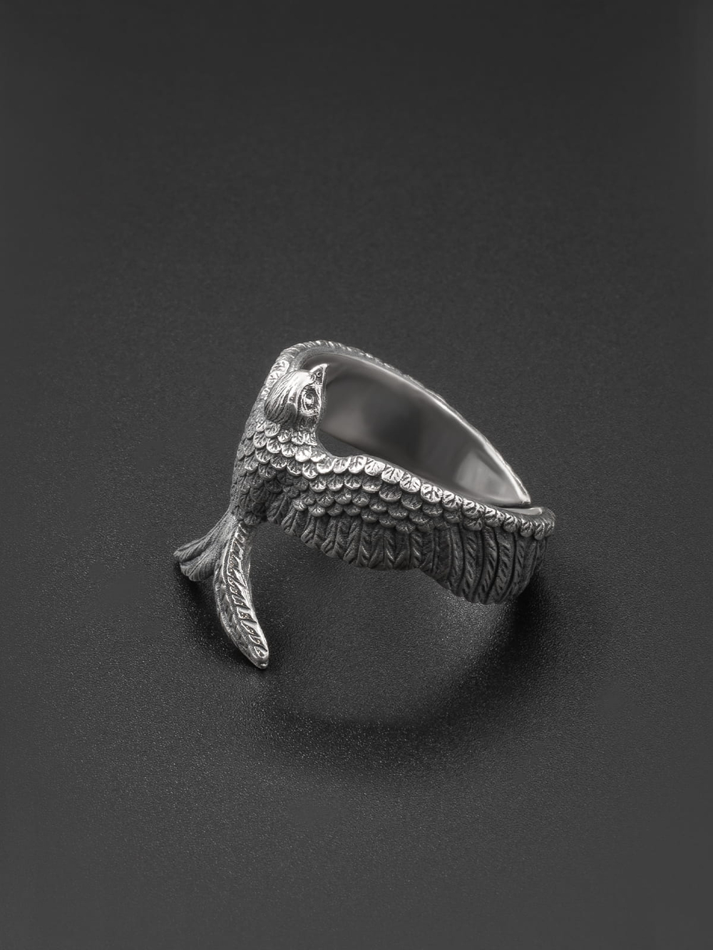 Ласточка — кольцо из серебра