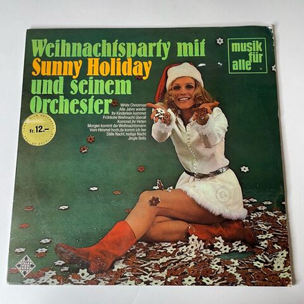 Винтажная виниловая пластинка LP Sunny Holiday Рождественнская Музыка Инструментальная Музыка (Germany 1977)