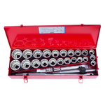 KING TONY (6226CR) Набор торцевых головок с принадлежностями 3/4", 12-гранные, 22-50 мм и 7/8"-2", 26 предметов