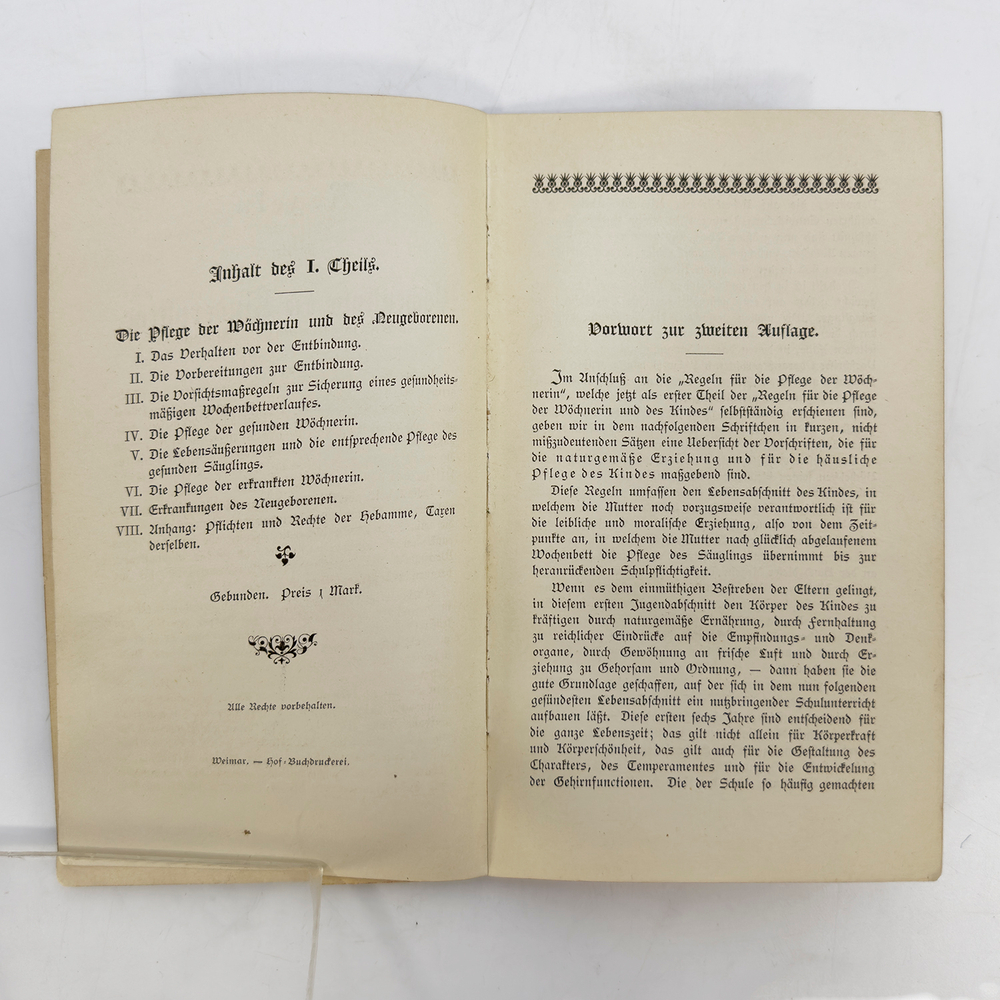 Пфайффер Л. Здоровое воспитание и домашний уход за ребенком. ч.2. веймар. Герман Булау. 1889г.