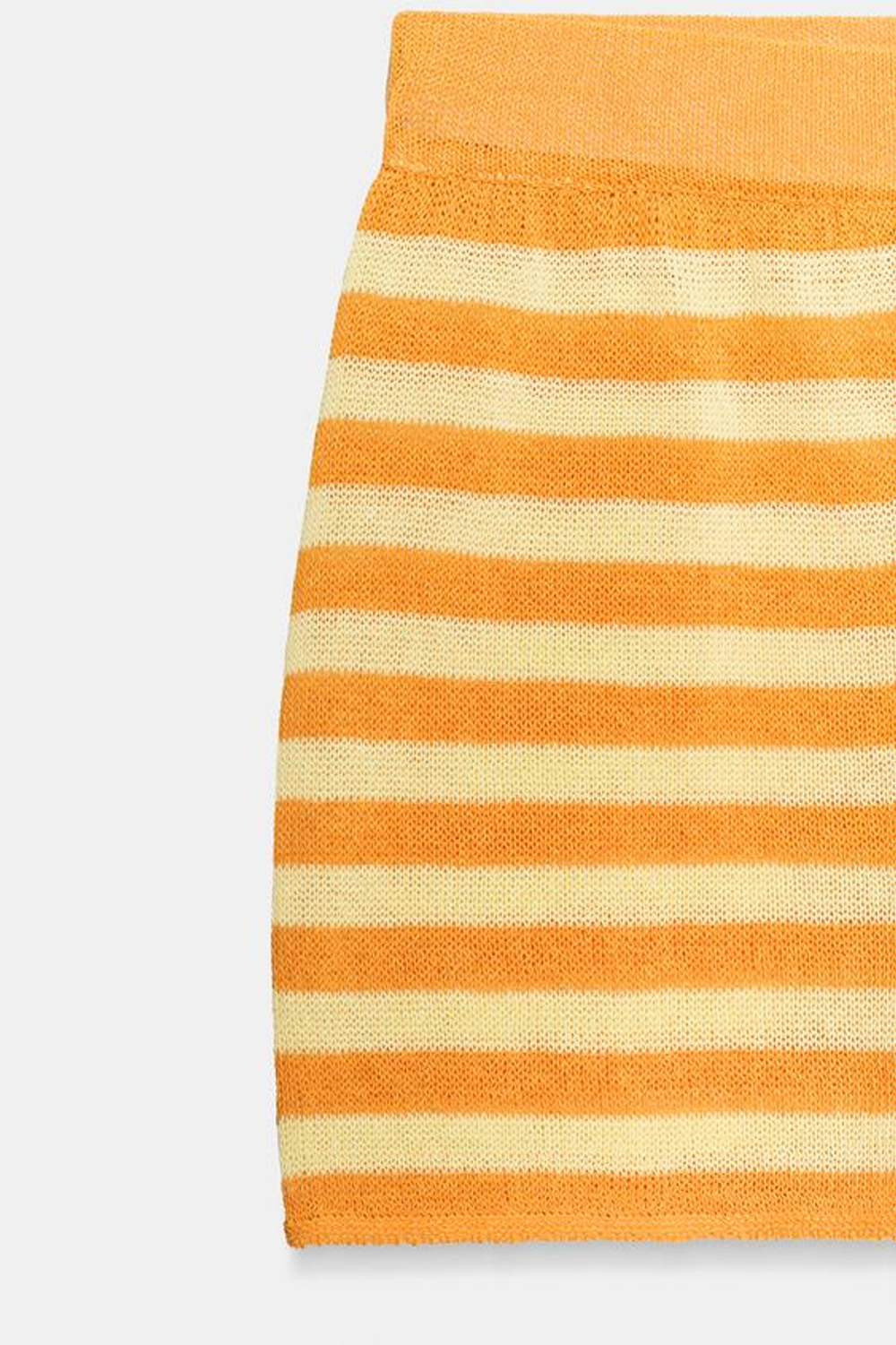 ZARA ТРИКОТАЖНЫЕ ШОРТЫ В ПОЛОСКУ, ОРАНЖЕВЫЙ/ЖЕЛТЫЙ