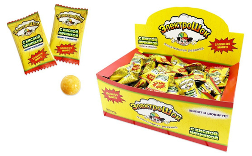 Жев. рез. с нач. Манго "Электрошок" 20*100шт 3,5г