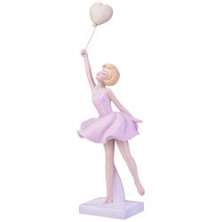 СТАТУЭТКА "ДЕВОЧКА С ШАРИКОМ-СЕРДЦЕ" 9,5*6,5*23,5 СМ