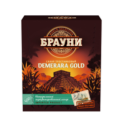 Сахар тростниковый коричневый нераф. кусковой Брауни Gold - 0,5 кг
