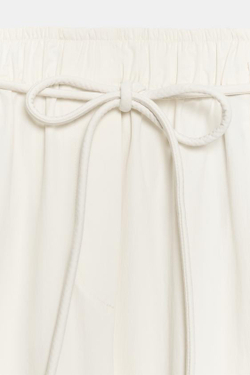 ZARA БРЮКИ ИЗ ПОПЛИНА — ZW COLLECTION, ЭКРЮ