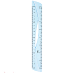 Линейка DELI "Woove" 20 см, тонированная голубая