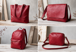 Кузна цв. Красный / Cusna Fiora Red, тощ. 1,4-1,6 мм, натуральная кожа
