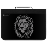 Папка на молнии BRAUBERG А4 с ручкой с органайзером 1 отделение "Savage lion" (2 штуки в упаковке)