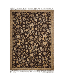 Zara Home плед из хлопка, коричневый, 140x190 см